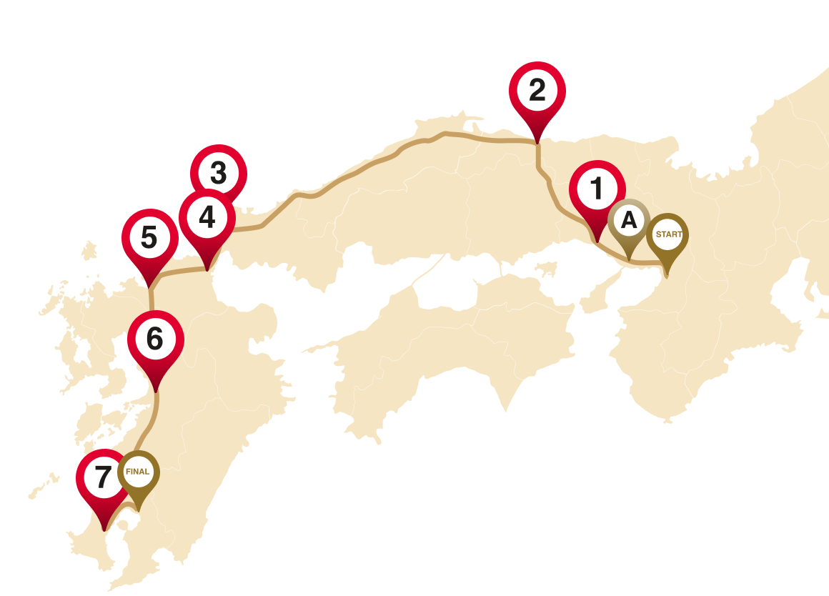 west japan spot map