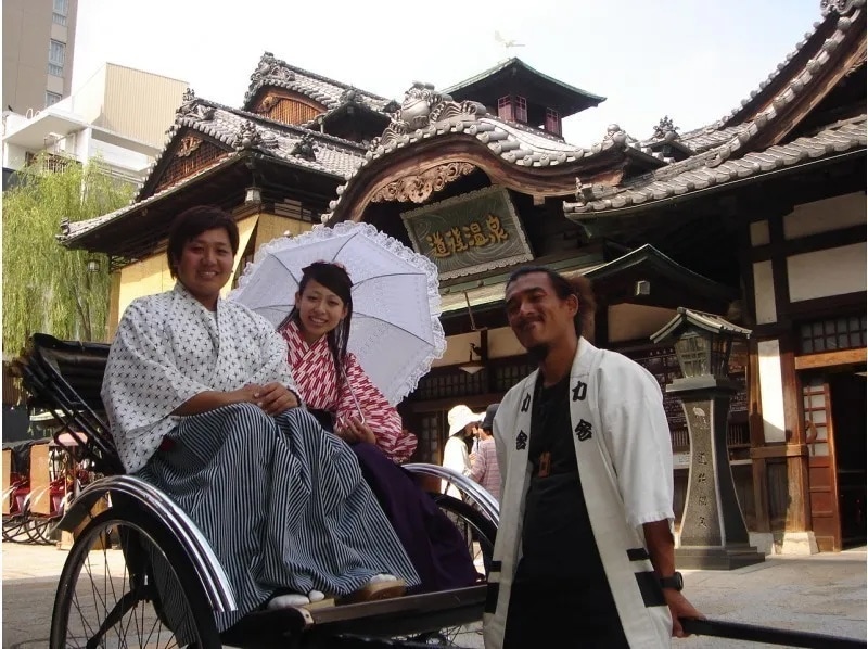 [Ehime / Matsuyama Dogo] Take a Rickshaw tour! Feel free 10-minute experience plan “Madonna Course” 5-minute walk from Dogo Hot spring Station